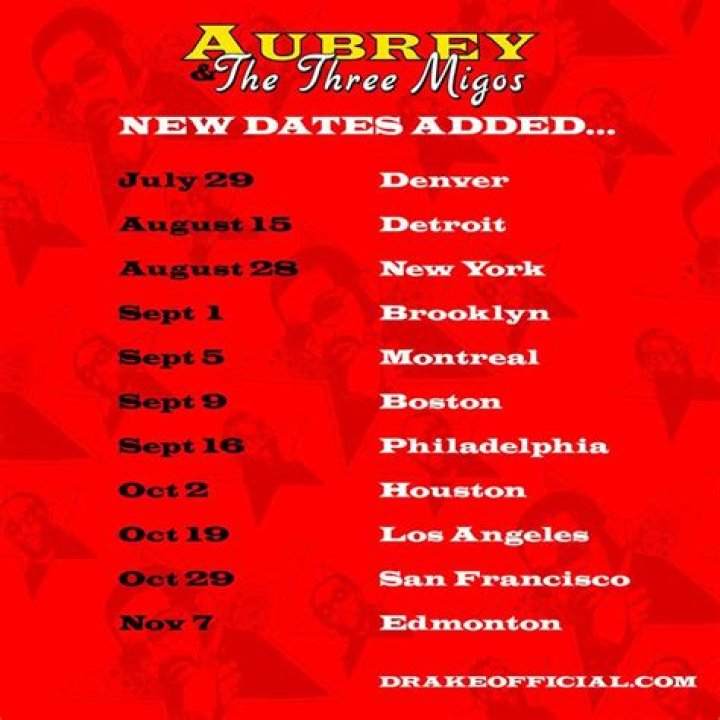 Drake & Migos Add Dates To Aubrey & The Three Amigos Tour ·